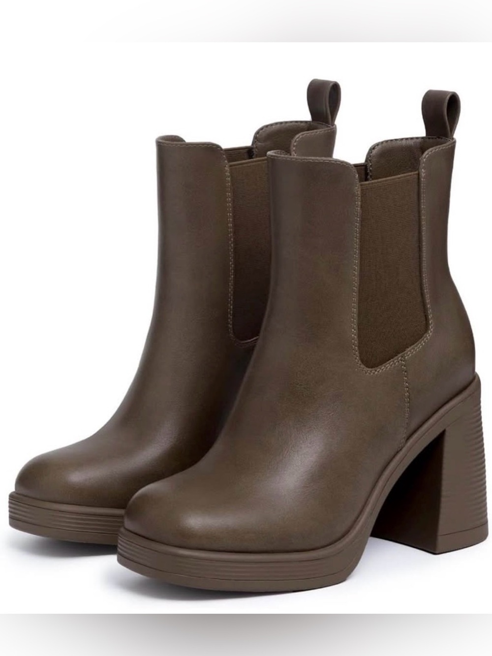 Size 11 - Women's Chunky Heel Platform Chelsea Ankle Boots